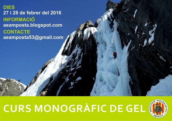 Curs monogràfic d’escalada en gel Curs monogràfic d’escalada en gel