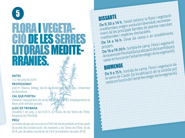Curs flora i vegetaci� de les serres litorals mediterr�nies