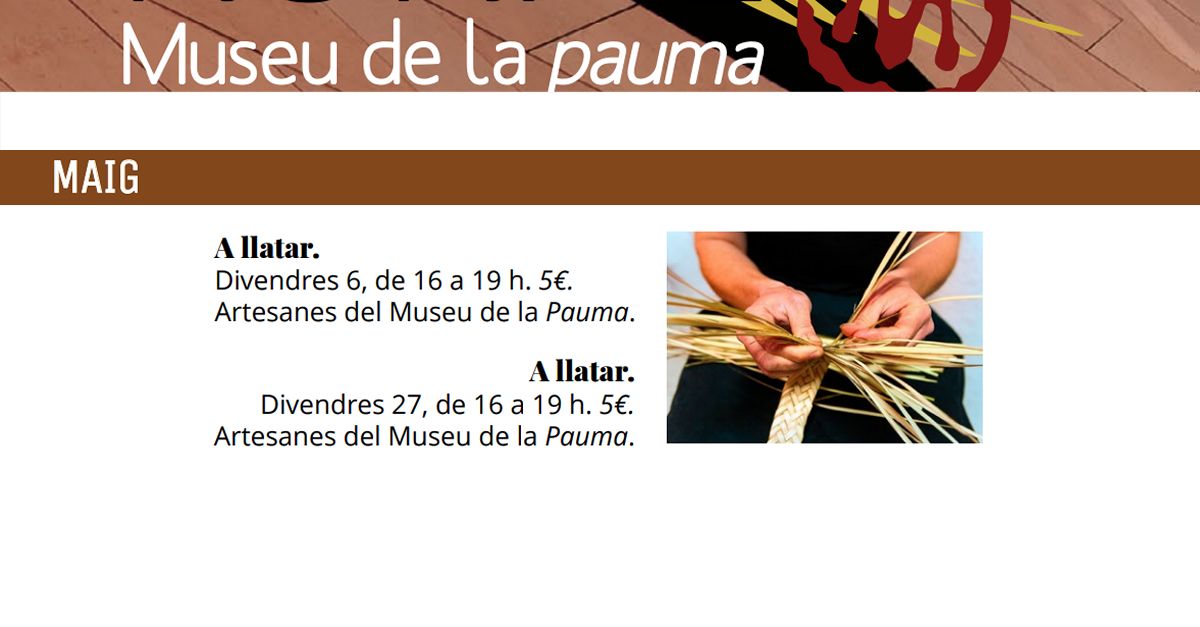 Cursos al Museu de la Pauma: A llatar Cursos al Museu de la Pauma: A llatar