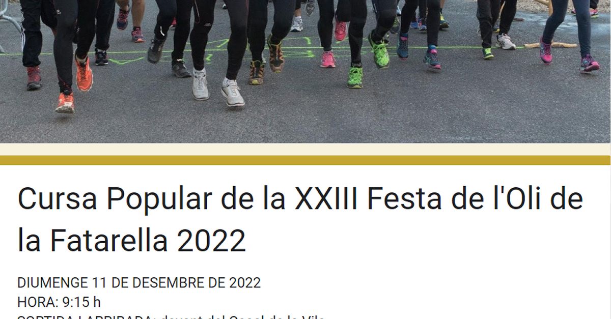 Carrera Popular de la XXIII Festa de l�Oli de la Fatarella