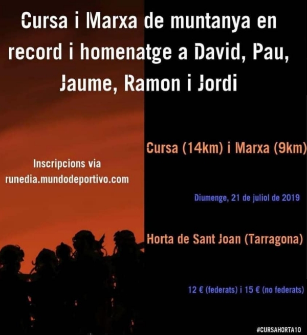 Cursa i Marxa en record i homenatge a David, Pau, Jaume, Ramon i Jordi