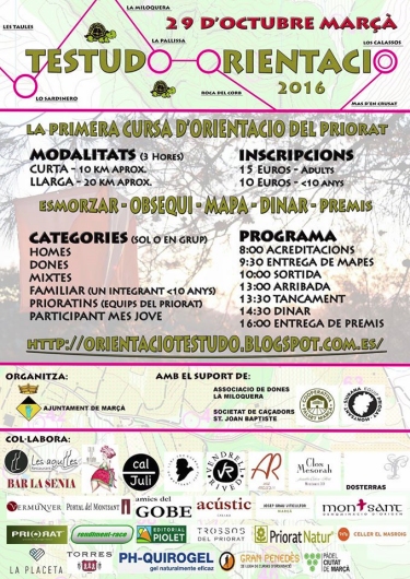 Mar�� organizar� la primera carrera de orientaci�n del Priorat | EbreActiu.cat, revista digital de ocio activo | Terres de l&rsquo;Ebre...