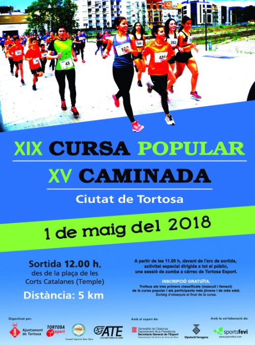 L&rsquo;1 de maig arriba la XIX Cursa Popular i XV Caminada Ciutat de Tortosa | EbreActiu.cat, revista digital d&rsquo;oci actiu | Terres de l&rsquo;Ebre ...