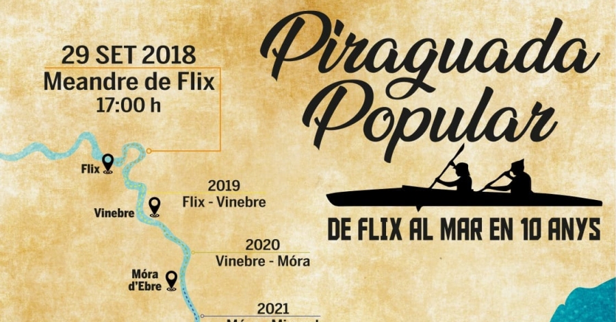 Piraguada popular. De Flix al mar en 10 a�os