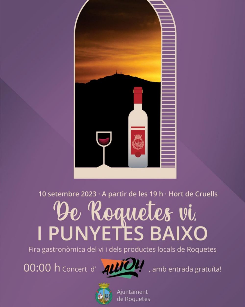 De Roquetes vi i punyetes baixo. Fira gastronòmica del vi i de productes locals De Roquetes vi i punyetes baixo. Fira gastronòmica del vi i de productes locals