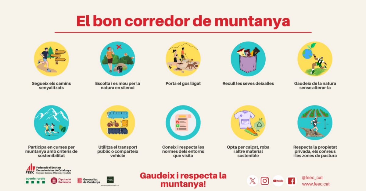 La FEEC publica el decleg del bon corredor de muntanya