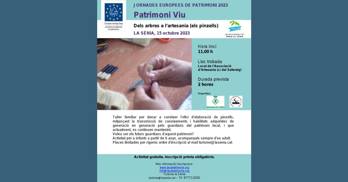 JEP2023 Dels arbres a l�artesania (els pinzells)