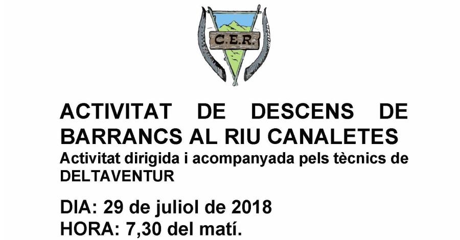 Actividad de descenso de barrancos en el r�o Canaletes