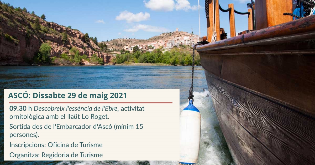 Descobrint l’essència de l’Ebre. Activitat ornitològica amb el llaüt Lo Roget Descobrint l’essència de l’Ebre. Activitat ornitològica amb el llaüt Lo Roget