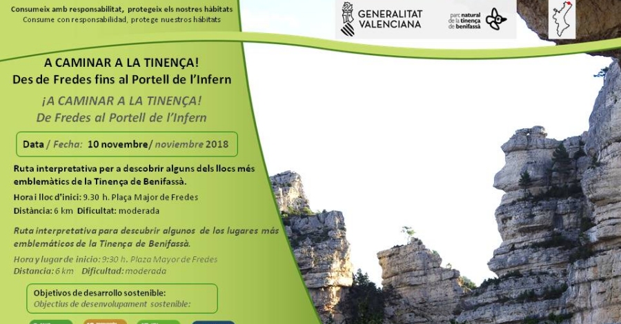 A caminar a la Tinen�a: Des de Fredes fins al Portell de l�Infern