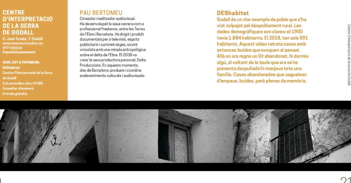 Cicle Ebre, Art & Patrimoni. Exposici�: Deshabitat