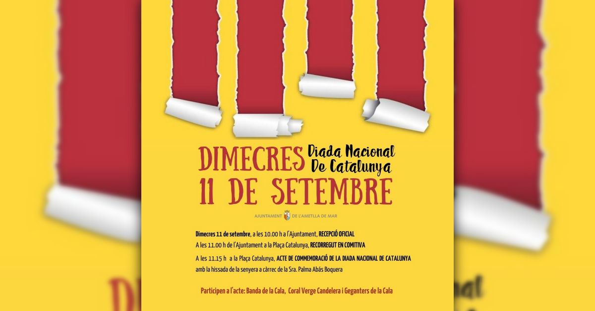 Diada Nacional de Catalunya en la Ametlla de Mar