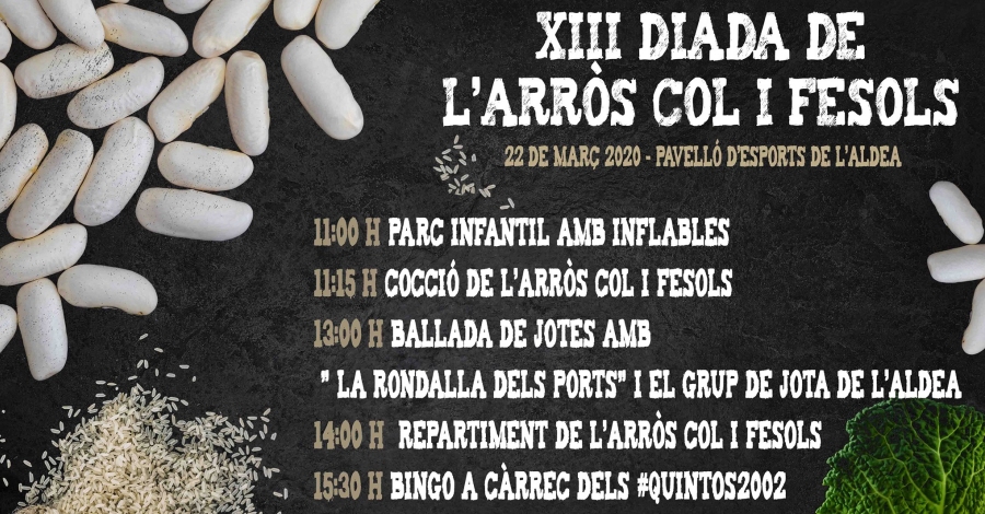 XIII Diada de l�Arr�s Col i Fesols 2020 **SUSPESA