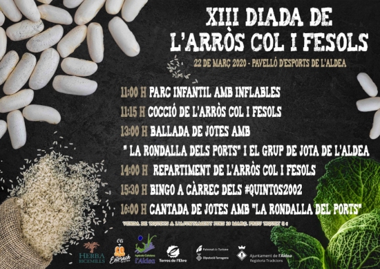 XIII Diada de l’Arròs Col i Fesols 2020 **SUSPESA XIII Diada de l’Arròs Col i Fesols 2020 **SUSPESA