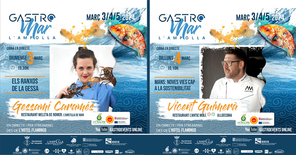 La DOP Oli Terra Alta participa en les sessions de cuina en directe de GastroMar lAmpolla 2024