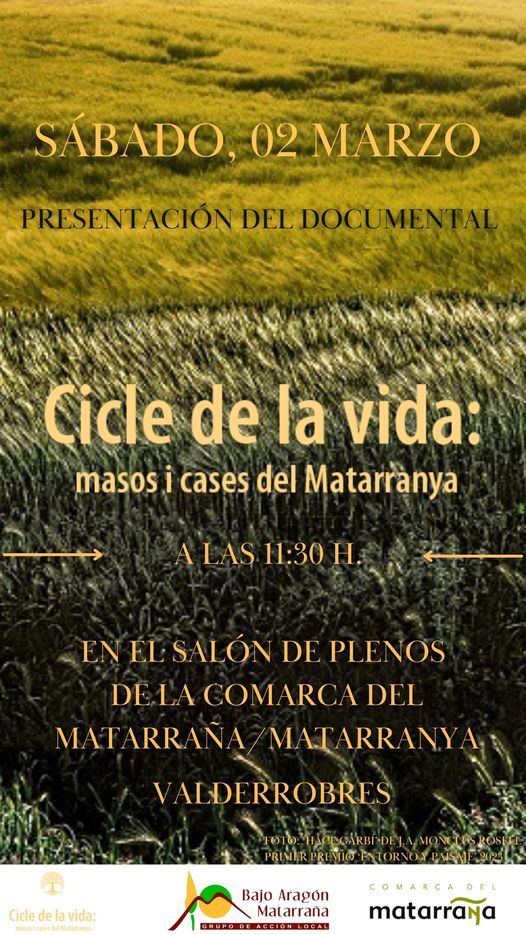 Presentaci� del documental �Cicle de la Vida: Masos i cases del Matarranya�