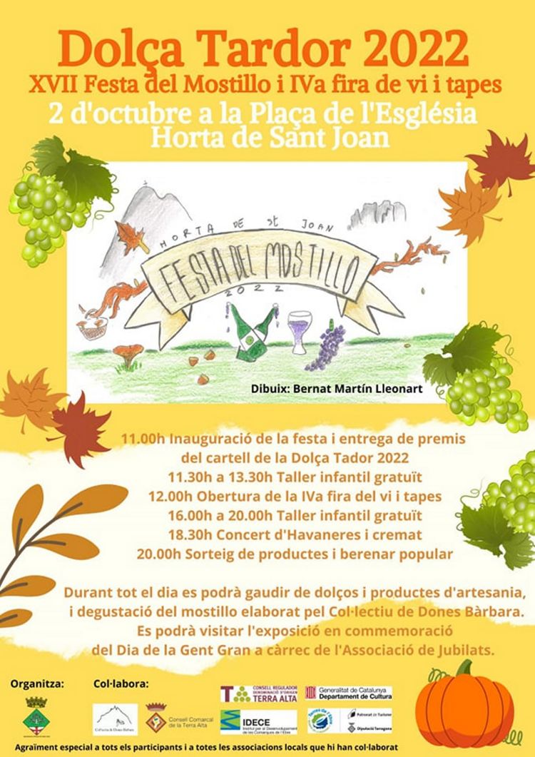 Dol�a Tardor 2022. XVII Festa del Mostillo i IV Fira de Vi i Tapes d�Horta de Sant Joan
