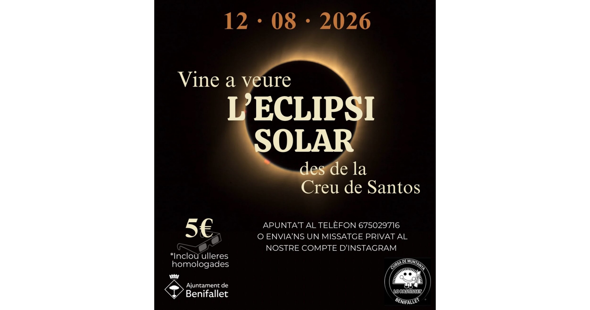 Eclipse solar desde la Creu de Santos