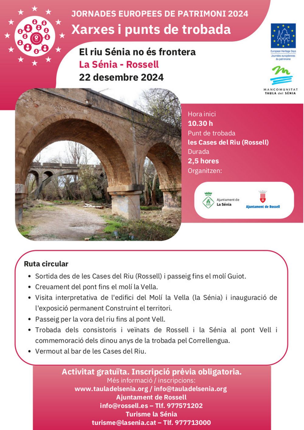 JEP2024. Jornades Europees del Patrimoni: El riu S�nia no �s frontera