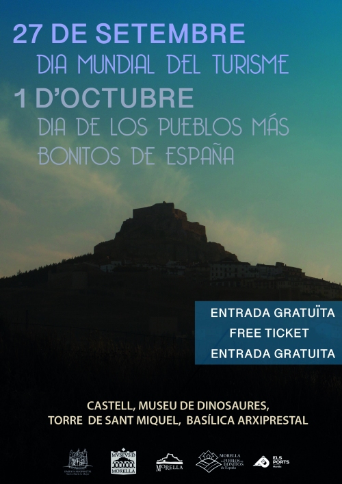 Morella celebra el Dia Mundial del Turisme amb entrada gratuïta al castell i al Museu de Dinosaures | EbreActiu.cat, revista digital d’oci actiu | Terres de l’Ebre ... Morella celebra el Dia Mundial del Turisme amb entrada gratuïta al castell i al Museu de Dinosaures | EbreActiu.cat, revista digital d’oci actiu | Terres de l’Ebre ...