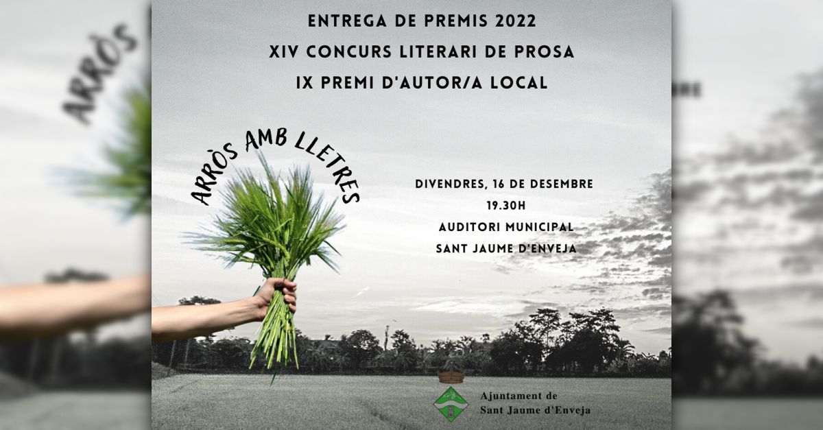Arr�s amb lletres. Entrega de Premis 2022 XIV Concurs literari de prosa i IX Premi d�autor/a local