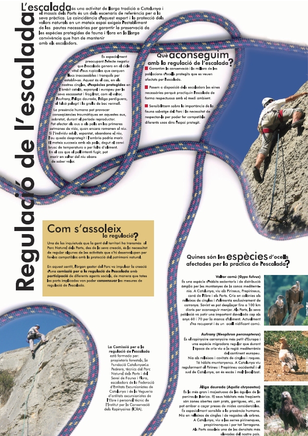 Es reedita el mapa de la Regulaci de l’escalada al Parc Natural dels Ports | EbreActiu.cat, revista digital d’oci actiu | Terres de l’Ebre ...
