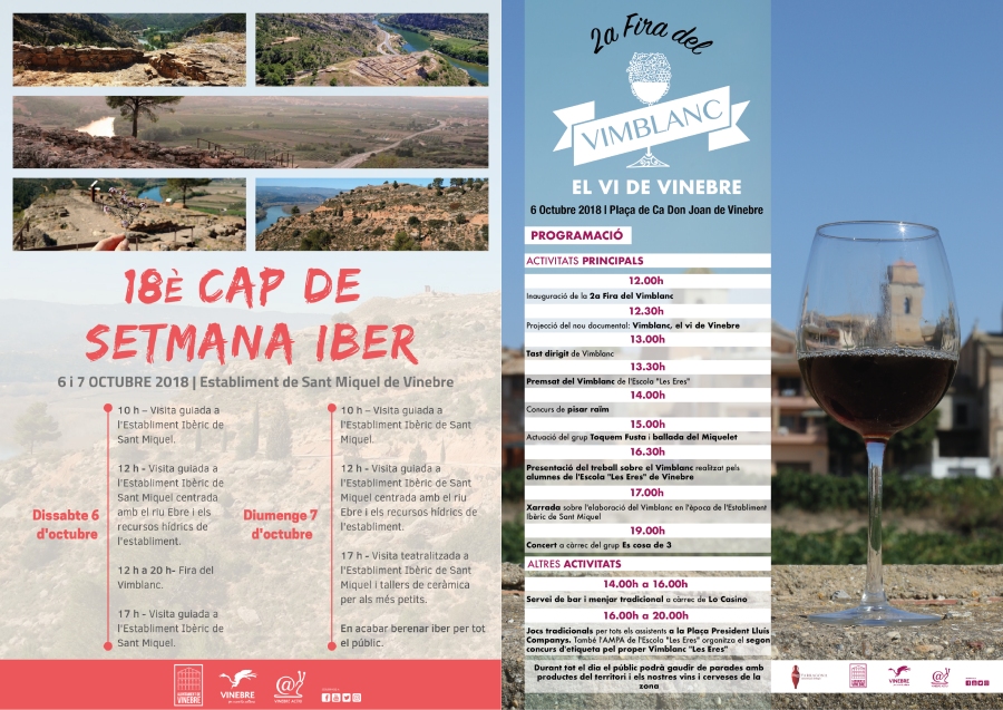 Vinebre es prepara pel 18 Cap de Setmana Iber i la 2a Fira del Vimblanc | EbreActiu.cat, revista digital d’oci actiu | Terres de l’Ebre ...