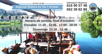 M�sica en viu i vermouth navegant pel riu amb Lo Sirgador