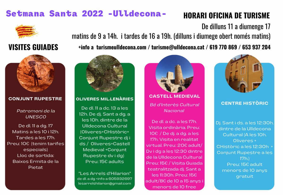 Visites guiades Ulldecona Especial Setmana Santa 2022 Visites guiades Ulldecona Especial Setmana Santa 2022