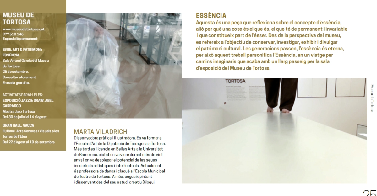 Cicle Ebre, Art & Patrimoni. Exposici�n: Ess�ncia