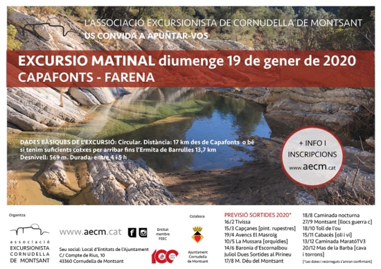 Excursió matinal Capafonts-Farena Excursió matinal Capafonts-Farena