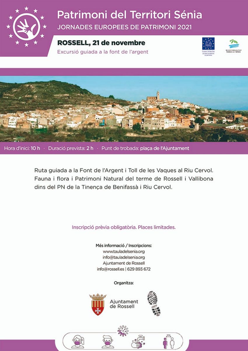 Patrimoni Territori Sénia: Excursió a la font de l’Argent de Rossell Patrimoni Territori Sénia: Excursió a la font de l’Argent de Rossell