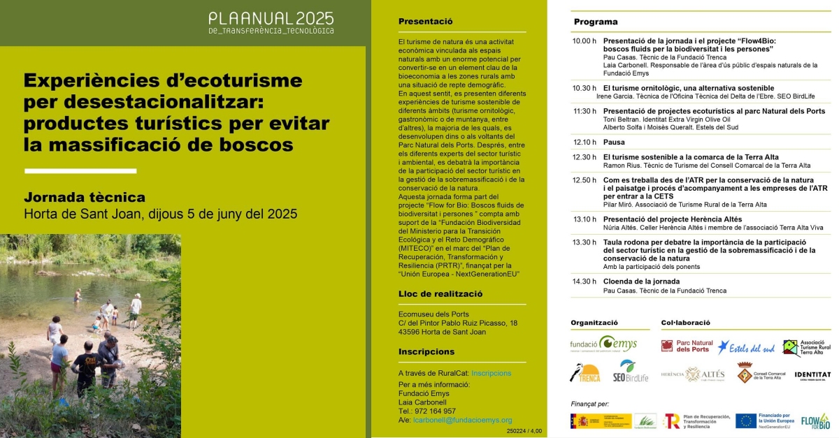 Experi�ncies d�ecoturisme per desestacionalitzar: productes tur�stics per evitar la massificaci� de boscos