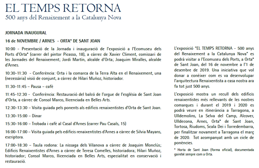 Exposici� �Orta-Arnes. El temsp retorna�