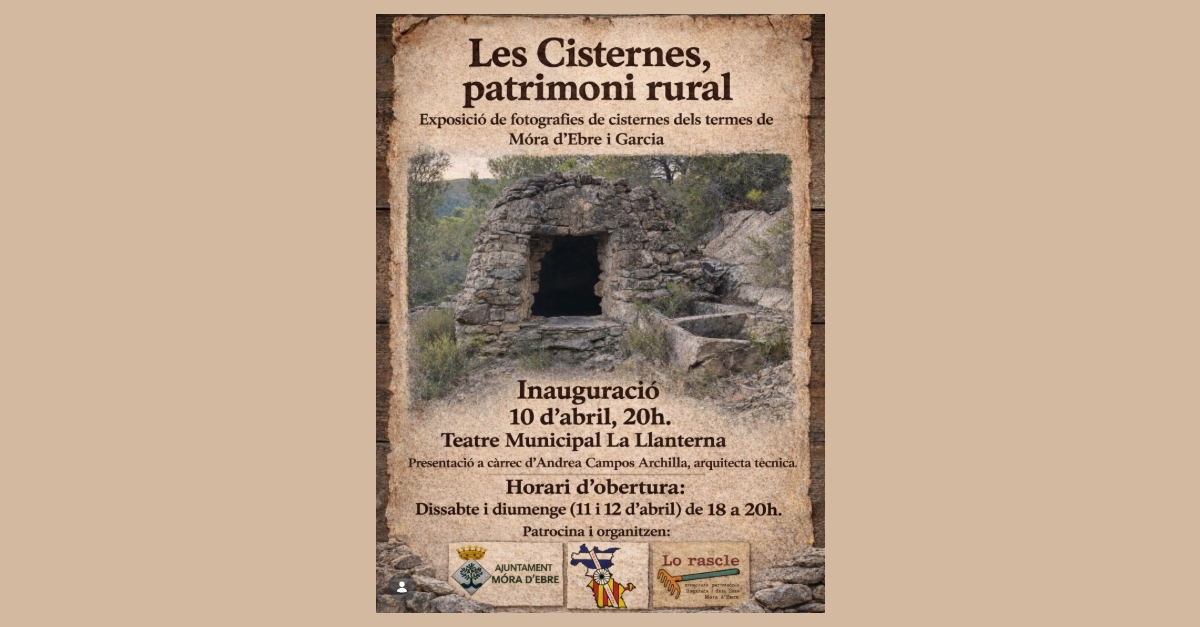 Exposici� de fotografies �Les Cisternes, patrimoni rural�, cisternes dels termes de M�ra d�Ebre i Garcia