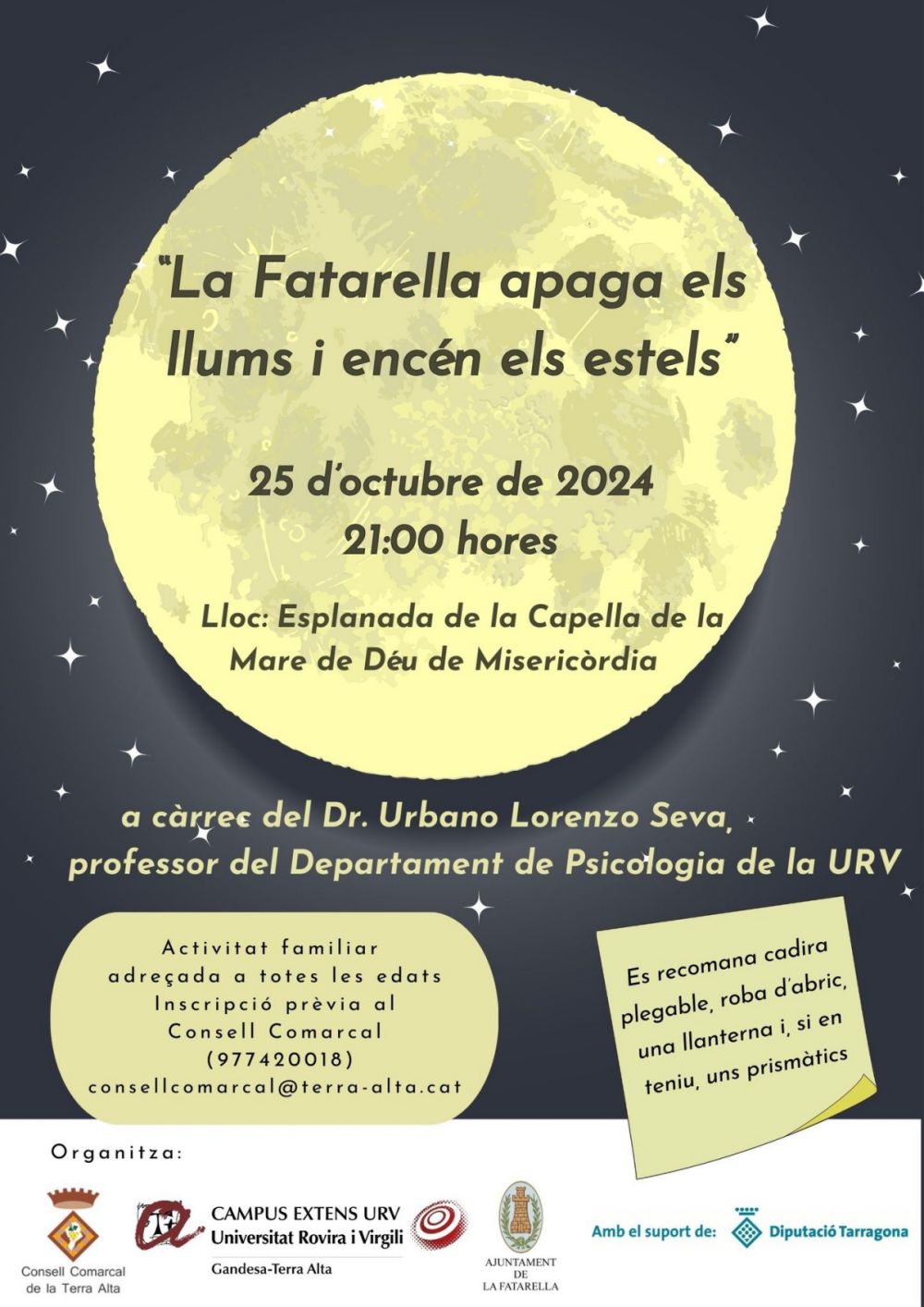 La Fatarella apaga els llums i encén els estels La Fatarella apaga els llums i encén els estels