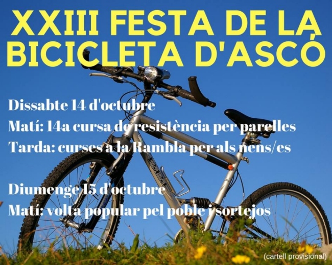 XXIII Festa de la bicicleta d’Ascó XXIII Festa de la bicicleta d’Ascó