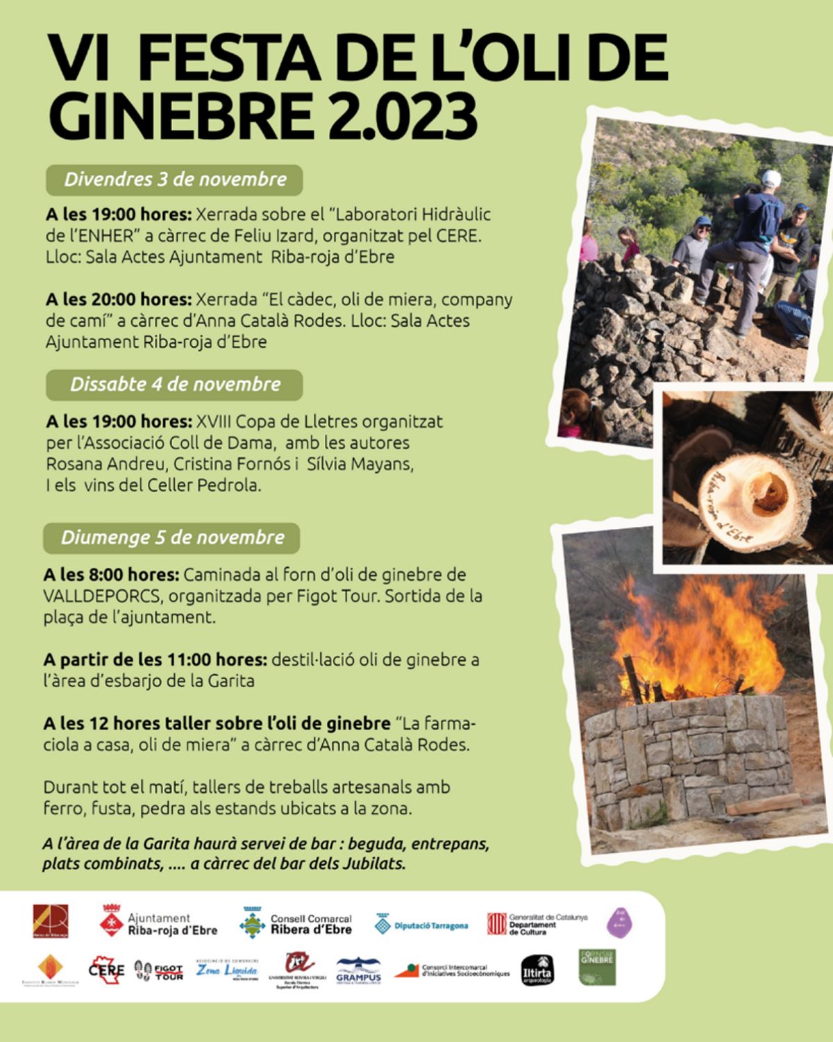Riba-roja celebra aquest cap de setmana la 6a edició de la Festa de l’Oli de Ginebre | EbreActiu.cat, revista digital d’oci actiu | Terres de l’Ebre ... Riba-roja celebra aquest cap de setmana la 6a edició de la Festa de l’Oli de Ginebre | EbreActiu.cat, revista digital d’oci actiu | Terres de l’Ebre ...