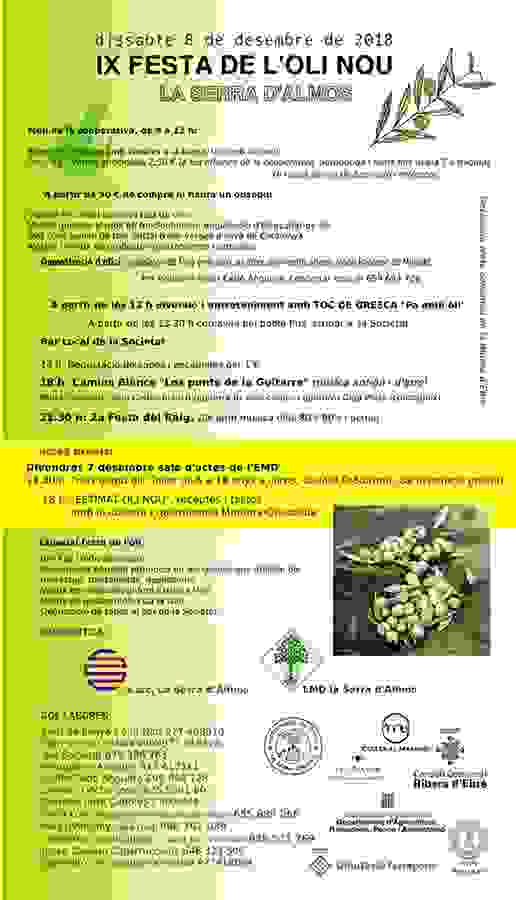 IX Festa de l�Oli Nou a la Serra d�Almos