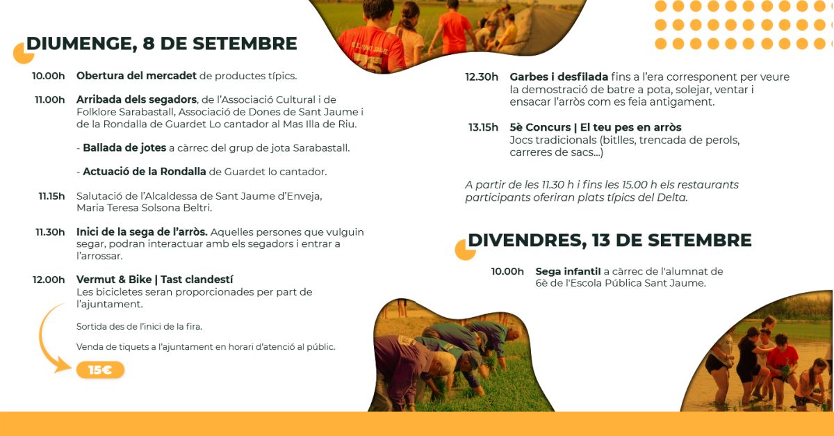 Festa de La Sega de l�arr�s a Sant Jaume d�Enveja