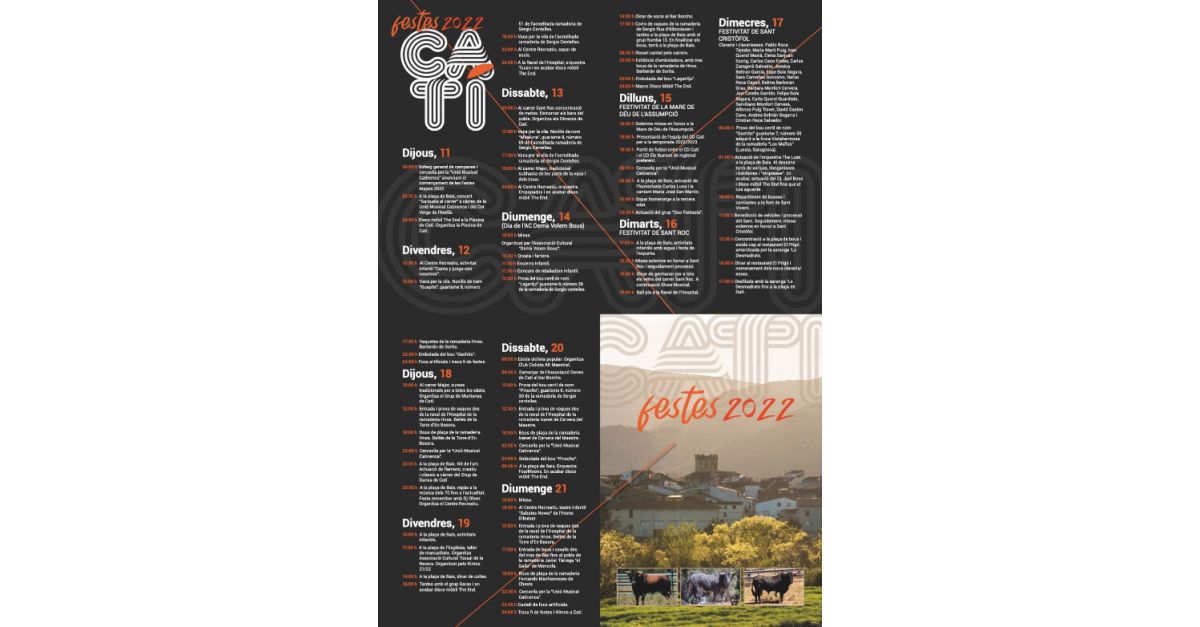 Qu� fer entre el dimecres 10 i el dimarts 16 d&rsquo;agost en l&rsquo;Alt Maestrat? | EbreActiu.cat, revista digital d&rsquo;oci actiu | Terres de l&rsquo;Ebre ...