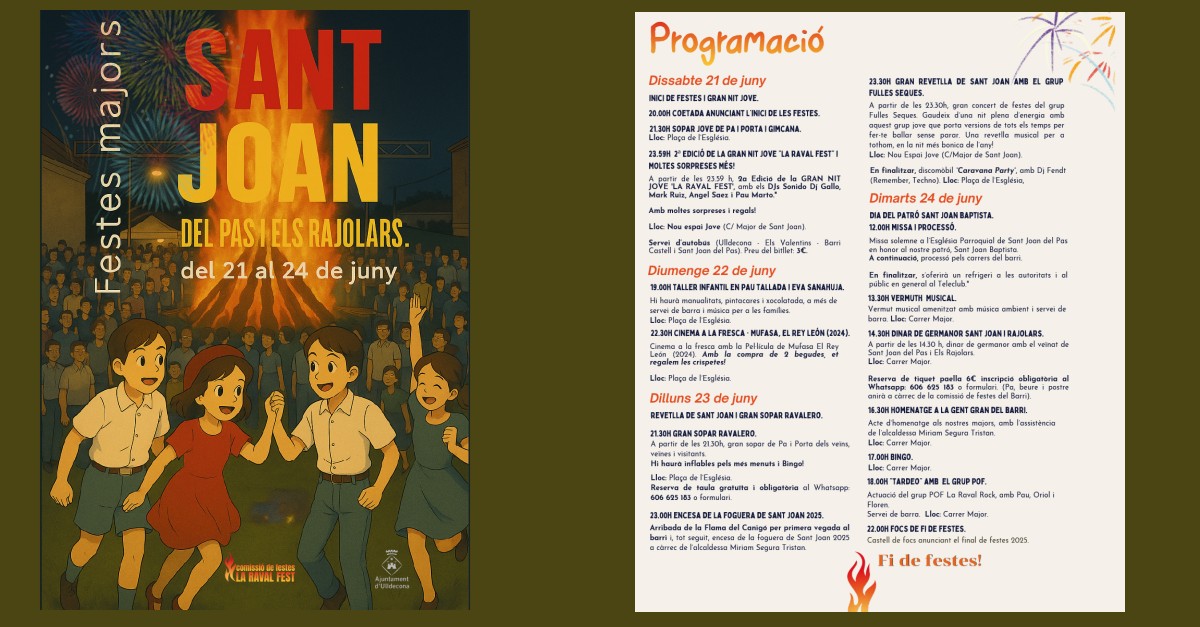 Festes Majors Sant Joan del Pas i Els Rajolars