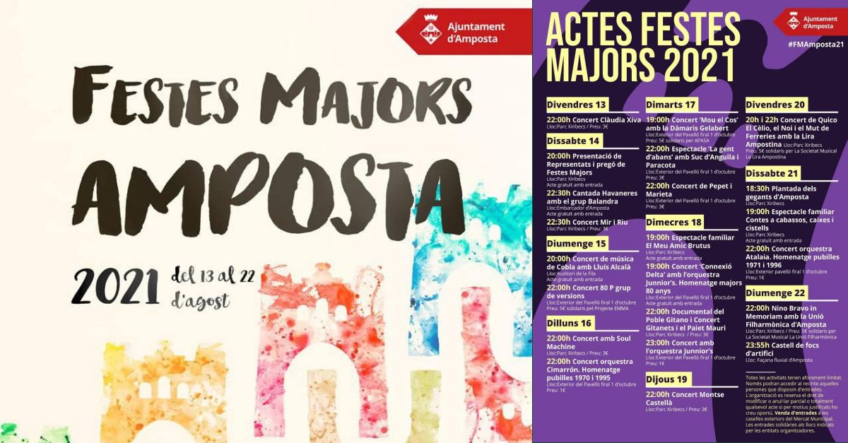 Festes Majors Amposta 2021 Festes Majors Amposta 2021