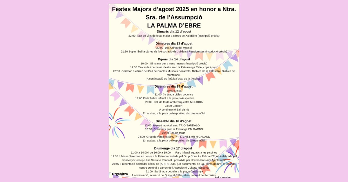 Festes Majors de La Palma d’Ebre Festes Majors de La Palma d’Ebre