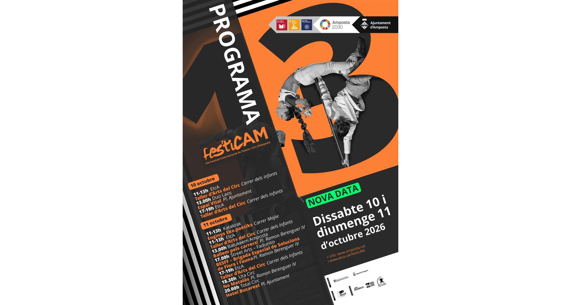 Festicam. 13è Festival internacional de teatre i circ d’Amposta (noves dates) Festicam. 13è Festival internacional de teatre i circ d’Amposta (noves dates)