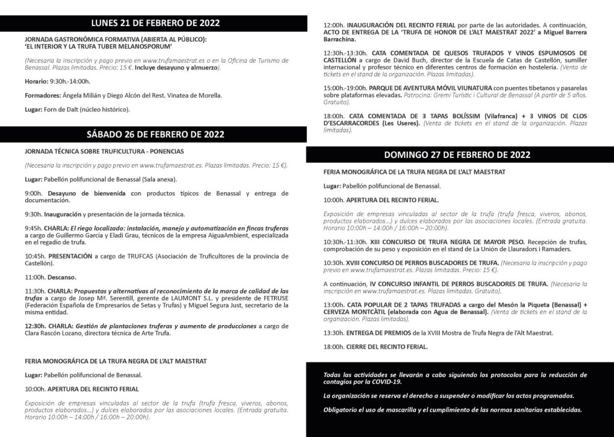 Trufa Negra. Fira Monogr�fica de la trufa de l&rsquo;Alt Maestrat