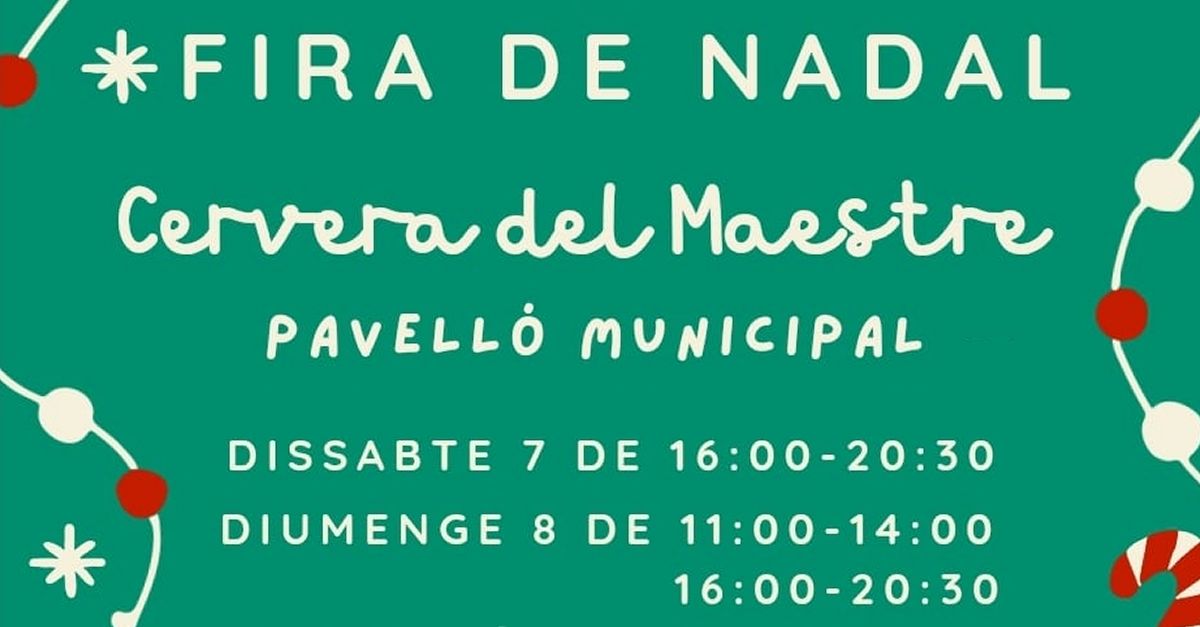 Fira de Nadal de Cervera del Maestre Fira de Nadal de Cervera del Maestre