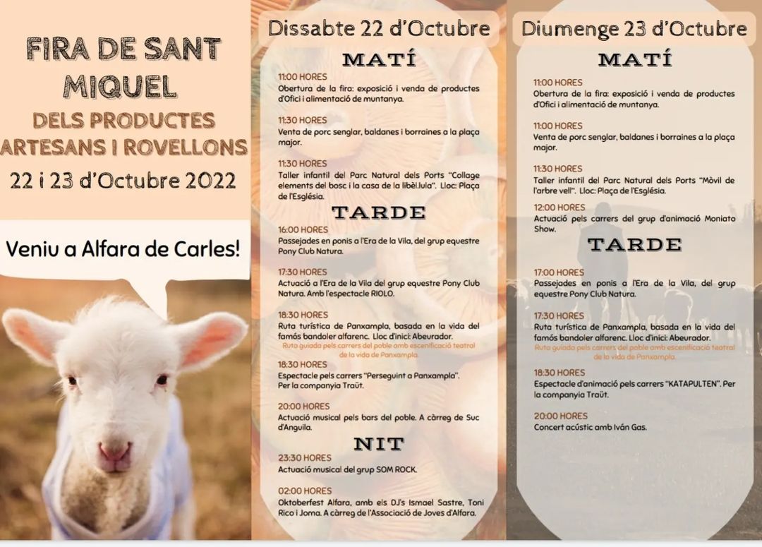 Fira de Sant Miquel a Alfara de Carles Fira de Sant Miquel a Alfara de Carles