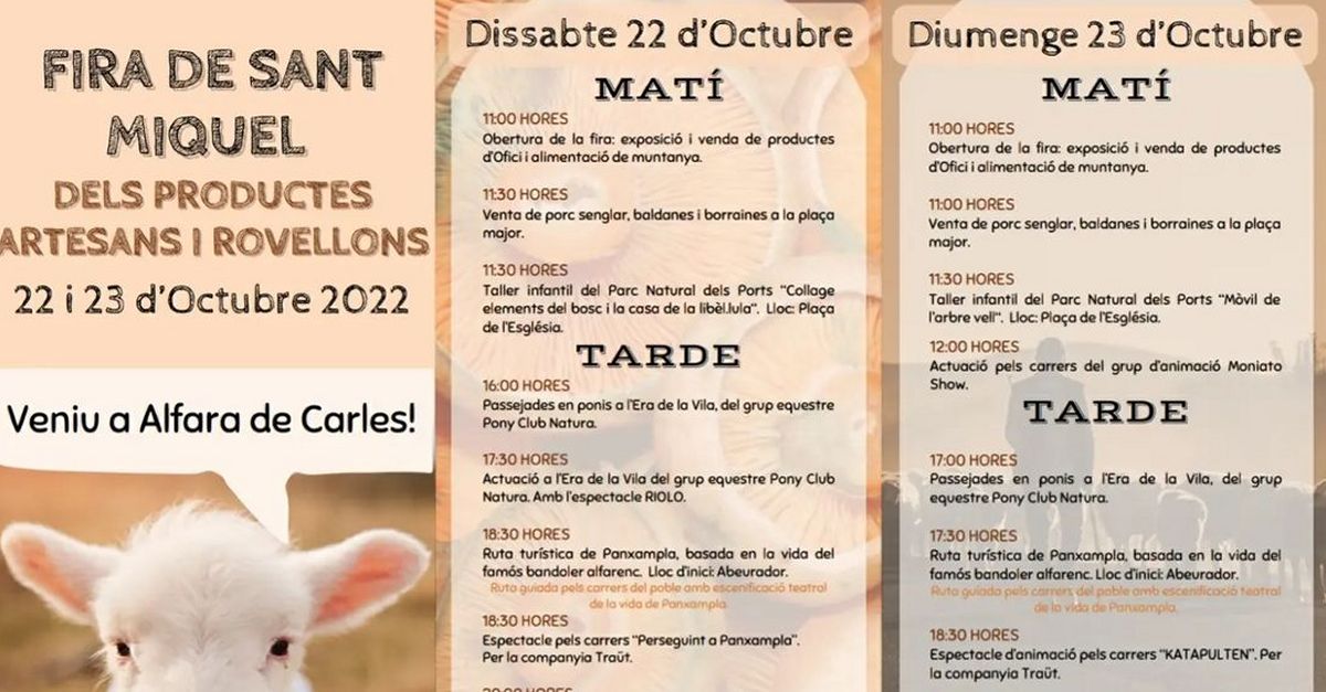 Fira de Sant Miquel a Alfara de Carles Fira de Sant Miquel a Alfara de Carles