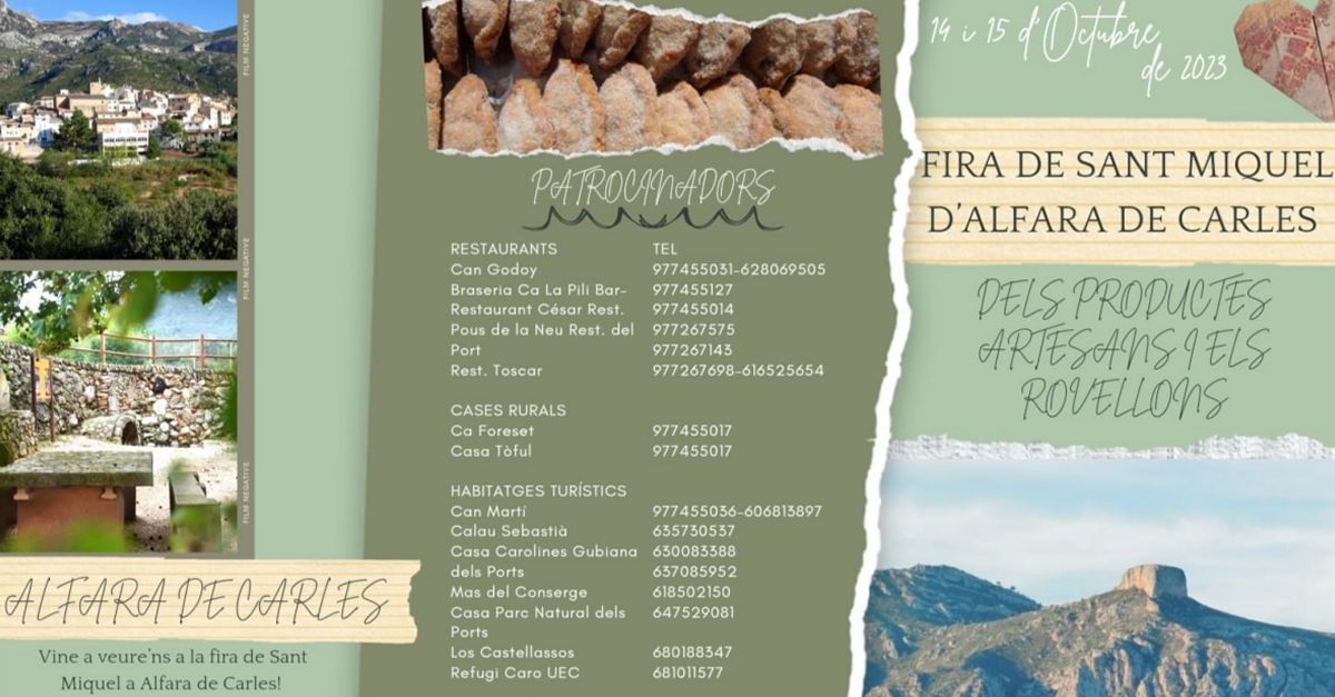Fira de Sant Miquel dels productes artesans i rovellons d’Alfara de Carles Fira de Sant Miquel dels productes artesans i rovellons d’Alfara de Carles